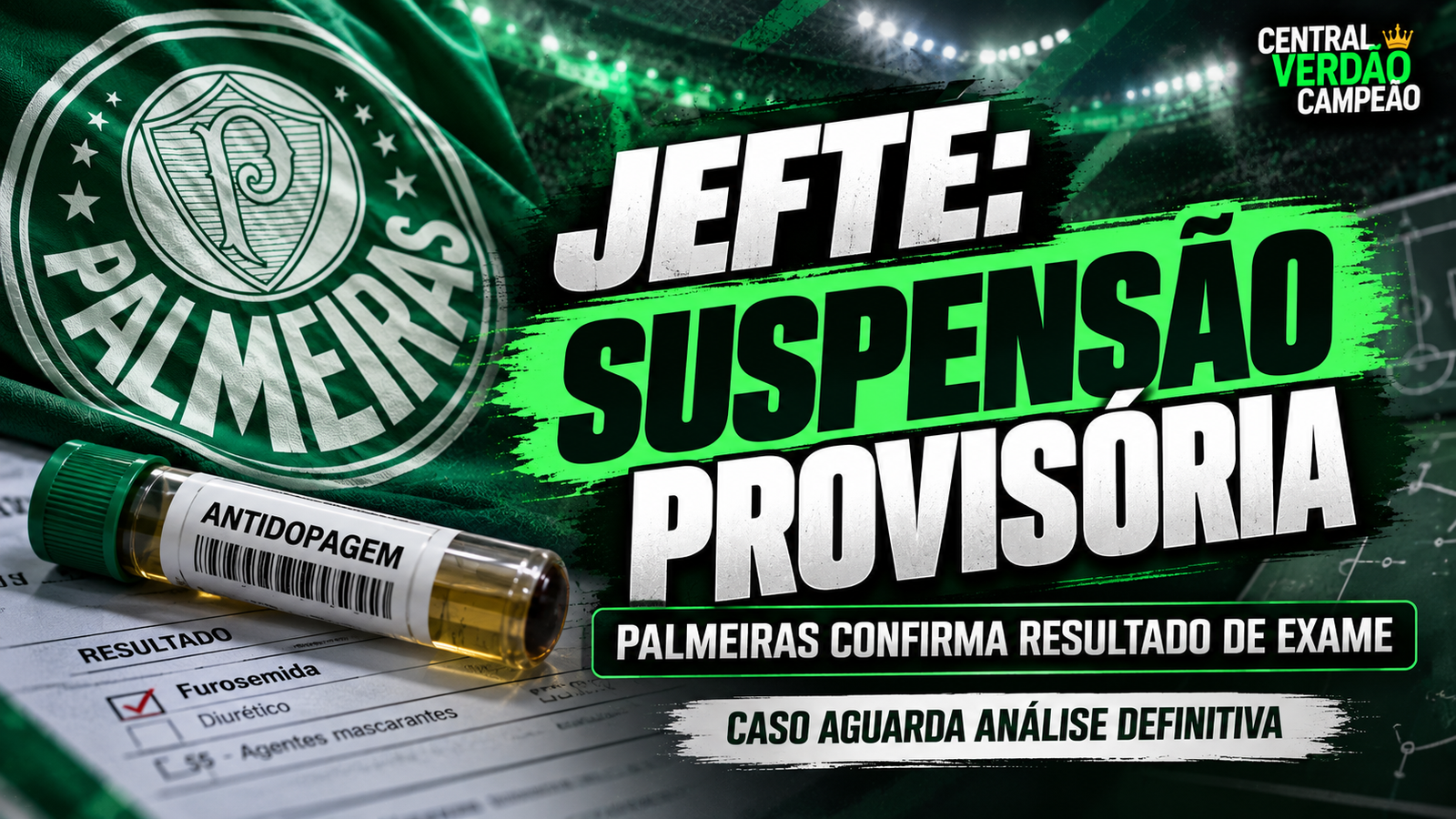 Jefté aceita suspensão provisória após exame antidoping; Palmeiras explica situação