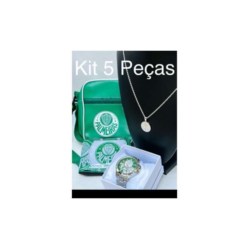 Kit Palmeiras com Relógio, Corrente e Carteira